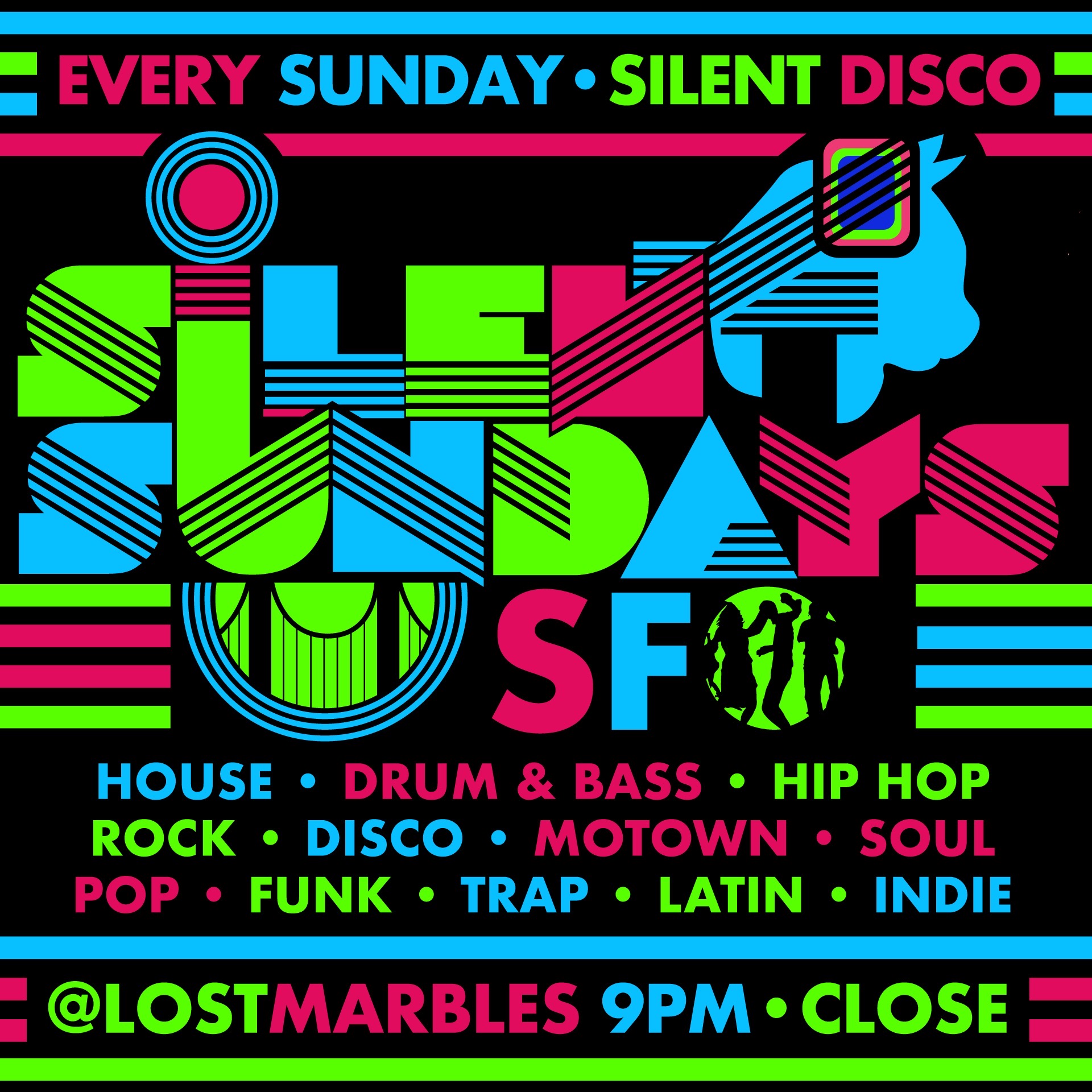 Silent Disco at Lost Marbles Brewpub every Sunday night!